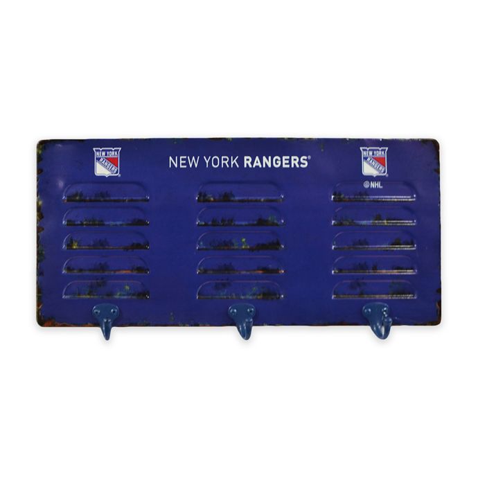 Nhl New York Rangers 3 Hook Metal Locker Coat Rack Bed