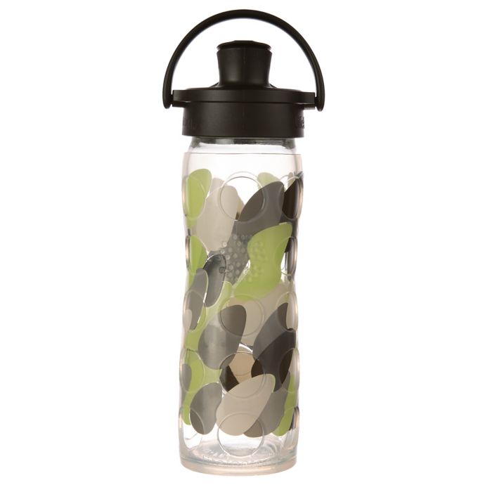 Lifefactory® 16 oz. Glass Water Bottle with Flip Cap | Bed Bath and ...