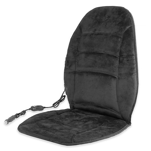 Alternate image 1 for Wagan Deluxe Velour Heated Seat Cushion in Black