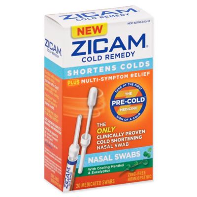 Zicam&reg; Cold Remedy 20-Count Nasal Swabs with Cooling Menthol & Eucalyptus