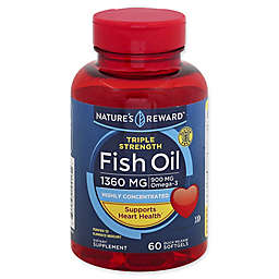 Nature's Reward 60-Count 1360 mcg Triple Strength Fish Oil Quick Release Softgels