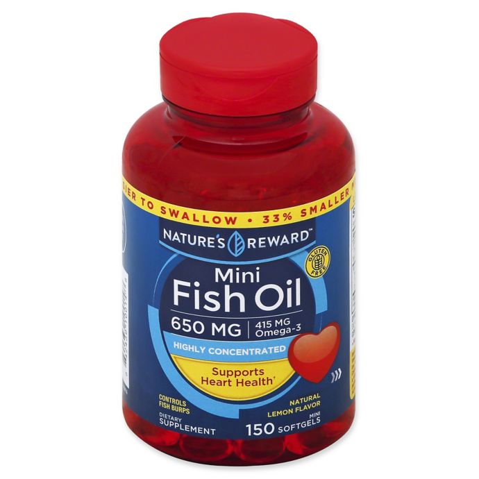 Natures Reward 150 Count 650 Mcg Mini Fish Oil Softgels In