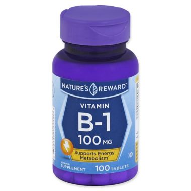 Nature's Reward 100-Count Vitamin B-1 Tablets. View a larger version of this product image.