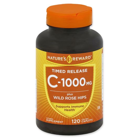 Nature's Reward 120-Count Vitamin C-1000 Plus Wild Hips Time Release Coated Caplets | Bath & Beyond