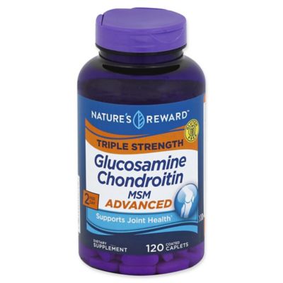 Nature&#39;s Reward 120-Count Triple Strength Glucosamine Chondroitin MSM Coated Caplets