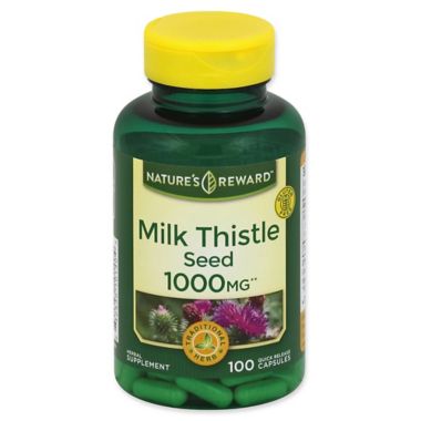 Nature's Reward 100-Count 1000 mg Milk Thistle Seed Quick Release Capsules. View a larger version of this product image.