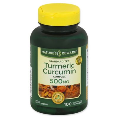 Nature&#39;s Reward 100-Count 500 mg Standardized Turmeric Curcumin Complex Quick Release Capsules