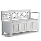 Alternate image 0 for Simpli Home Amherst Solid Wood Entryway Storage Bench in White