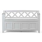 Alternate image 1 for Simpli Home Amherst Solid Wood Entryway Storage Bench in White