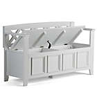 Alternate image 2 for Simpli Home Amherst Solid Wood Entryway Storage Bench in White