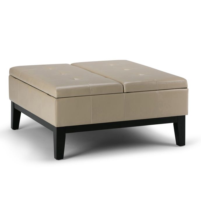 Simpli Home Dover Square Coffee Table Storage Ottoman Bed Bath Beyond