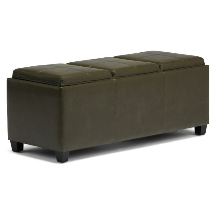 Simpli Home Avalon 3 Tray Storage Bench Bed Bath Beyond