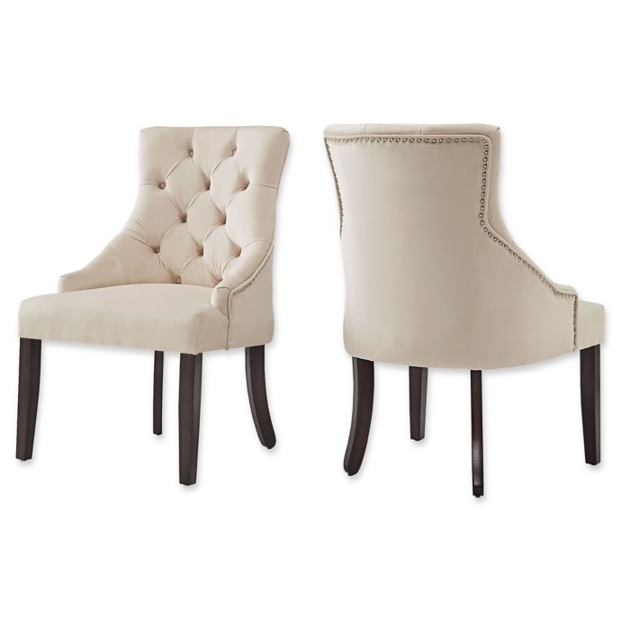 Inspire Q Treviso Velvet Tufted Hourglass Dining Chairs Set Of 2 Bed Bath Beyond