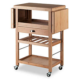 Winsome Trading Barton Kitchen Cart in Bamboo