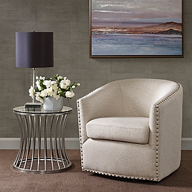 Madison Park Tyler Swivel Chair in Natural. View a larger version of this product image.