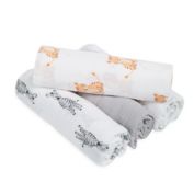 aden + anais&trade; essentials Safari Babes 4-Pack Classic Muslin Swaddles