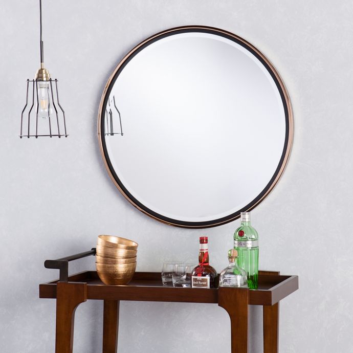 Holly & Martin® Wais Round Wall Mirror in Champagne | Bed ...