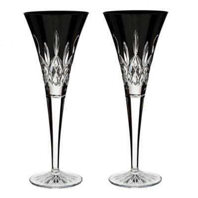 black glass champagne flutes