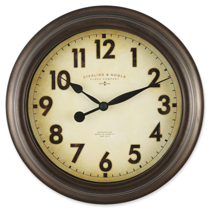 Sterling & Noble 10-Inch Bronze Wall Clock | Bed Bath and Beyond Canada