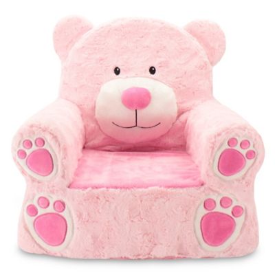 Sweet Seats® Plush Bear Chair in Pink 