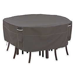 Classic Accessories® Ravenna Medium/Large Round Patio Table and Chair Set Cover in Dark Taupe
