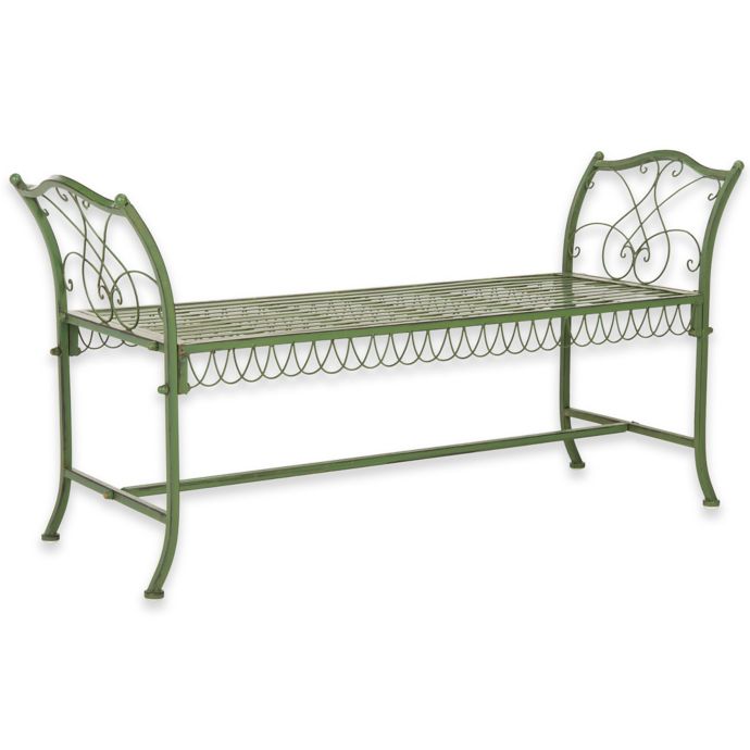 Safavieh Arona Wrought Iron Outdoor Garden Bench