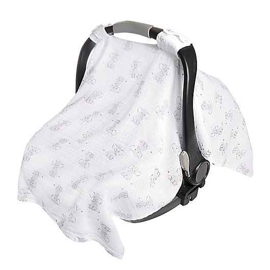 Alternate image 1 for aden + anais™ essentials Car Seat Canopy in Elephant Grey
