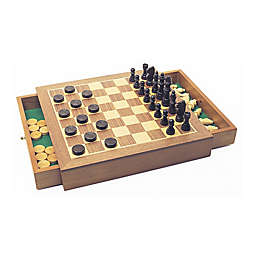 House of Marbles Deluxe Wood Chess/Checkers Game