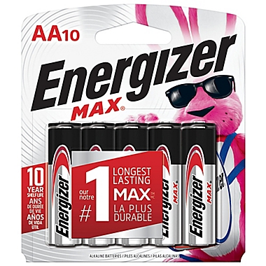 Energizer&reg; MAX 10-Pack AA Batteries. View a larger version of this product image.