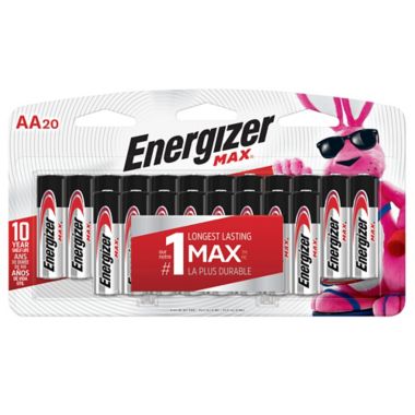 Energizer MAX 20-Pack AA Batteries. View a larger version of this product image.
