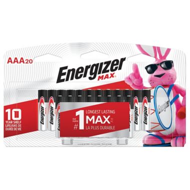 Energizer&reg; MAX 20-Pack AAA Batteries. View a larger version of this product image.
