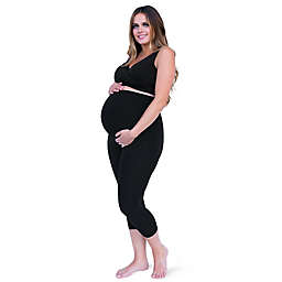 Belly Bandit® Bump Support Small Maternity Capri Legging in Black
