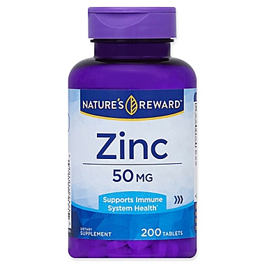Nature&#39;s Reward 200-Count 50 mg Zinc Tablets. View a larger version of this product image.