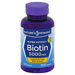 Nature's Reward 300-Count Super Potency 5000 mcg Biotin Tablets