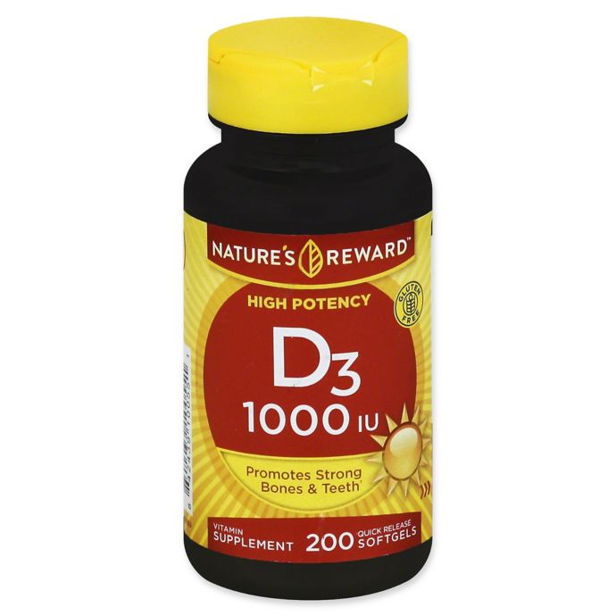 Natures Reward 200 Count 1000 Iu Vitamin D3 Quick Release