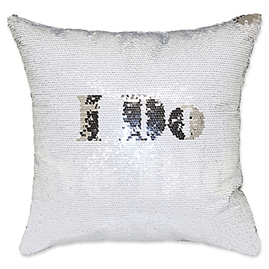 "I Do, We Did" Mermaid Sequin Throw Pillow. View a larger version of this product image.
