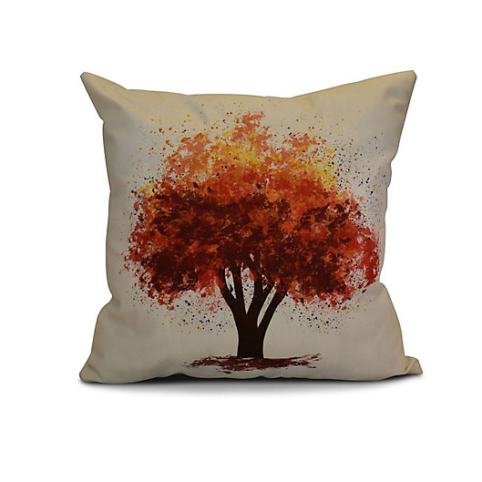 Alternate image 1 for E by Design Fall Bounty Floral Print Square Throw Pillow in Brown