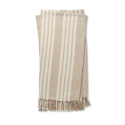 Alternate image 1 for Magnolia Home by Joanna Gaines Lora Throw Blanket in Beige/Ivory