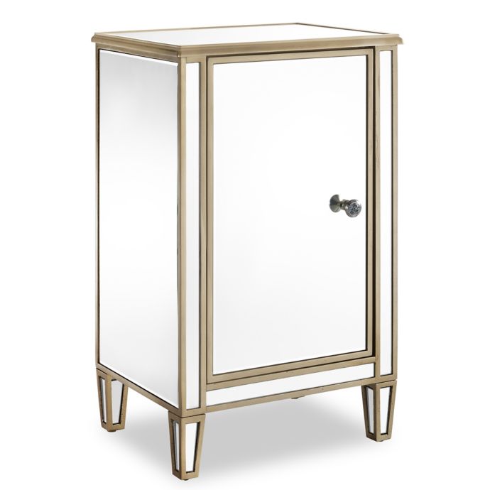 Pulaski Mirrored Wine Cabinet With Gold Trim Bed Bath Beyond