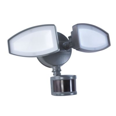 Good Earth Lighting Ecolight 2-Head 180-Degree LED Motion-Controlled Security Fixture in Bronze