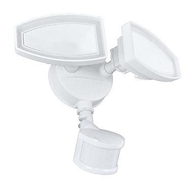 Good Earth Lighting Ecolight 2-Head 180-Degree LED Motion-Controlled Security Fixture in White. View a larger version of this product image.