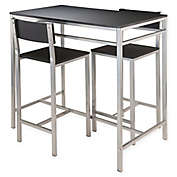 Winsome Hanley 3-Piece High Table Set in Black