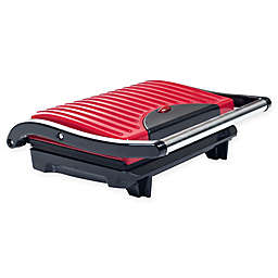 Chef Buddy Panini Press Indoor Nonstick Grill in Red