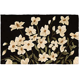 Nourison Everywhere Floral 1-Foot 8-Inch x 2-Foot 9-Inch Accent Rug in Black
