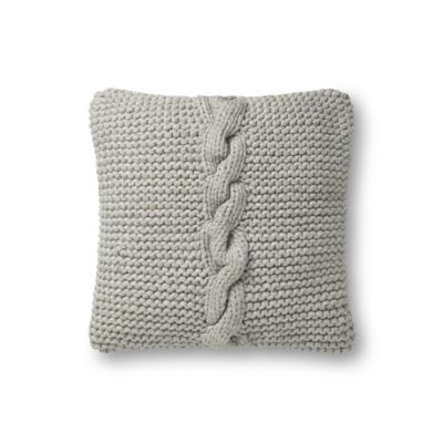 Magnolia Home by Joanna Gaines Adeline Square Throw Pillow in Grey