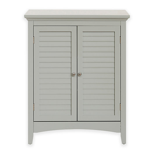Alternate image 1 for Elegant Home Fashions Hanna Floor Cabinet with 2 Shutter Doors in Grey