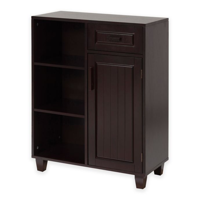 Elegant Home Fashions Rachel 1 Door Floor Cabinet In Dark Espresso