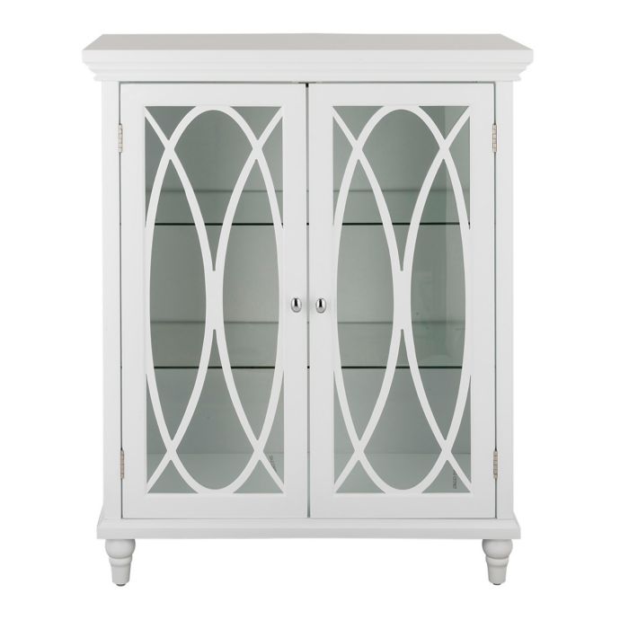 Elegant Home Fashions Charlotte 2 Door Floor Cabinet In White Bed Bath Beyond