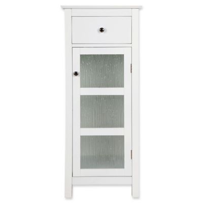 Elegant Home Fashions Connor 1-Door Floor Cabinet in White 