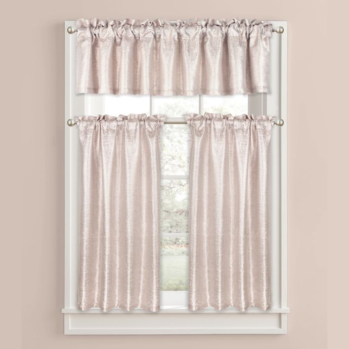 Colordrift Celina Metallic Bathroom Window Curtain And Valance